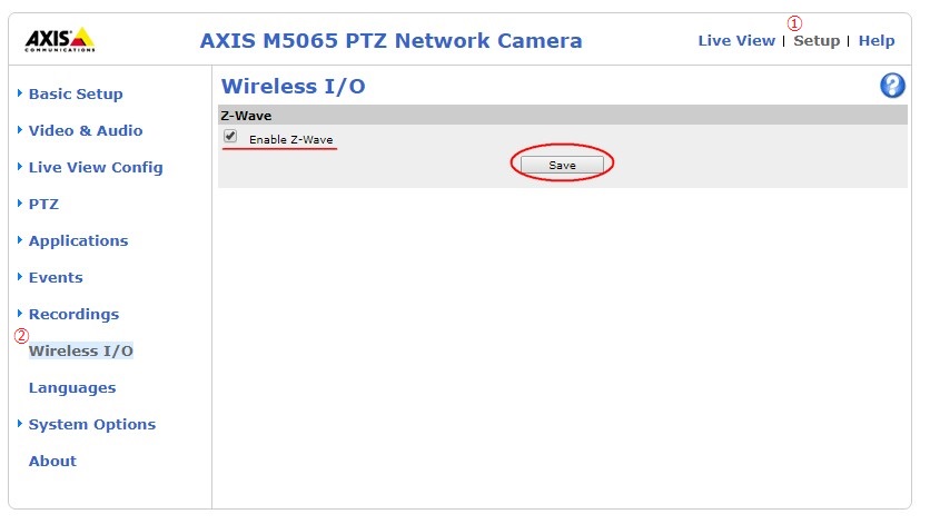 IP Utilityで目的のカメラ(AXIS M5065)を探して、カメラのWebページにアクセス