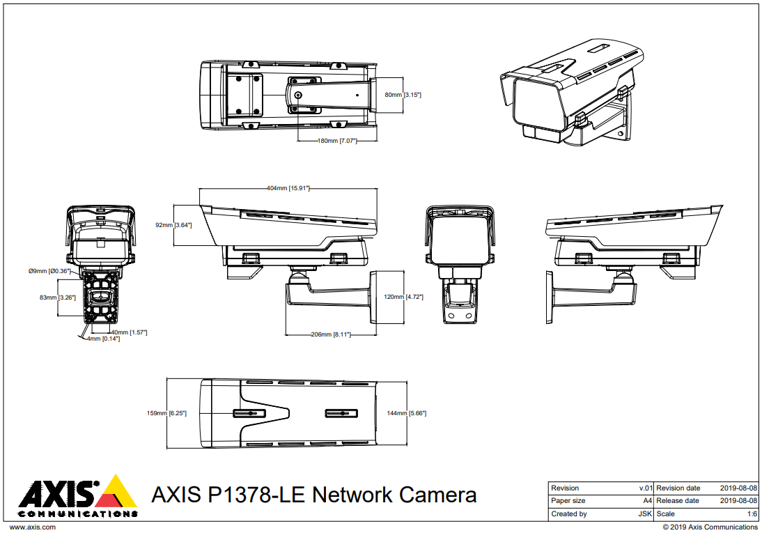 P1378-LE (AXIS) - システムケイカメラ