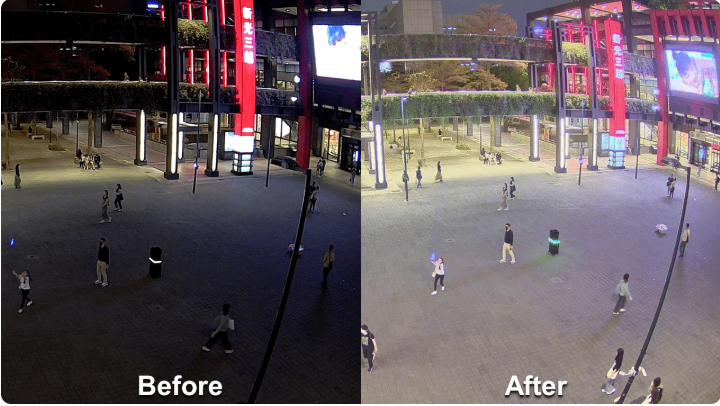 夜間でもクリアな映像