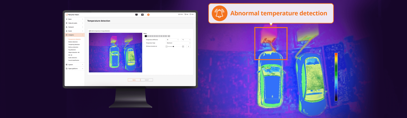 放射温度計付きサーマルカメラ