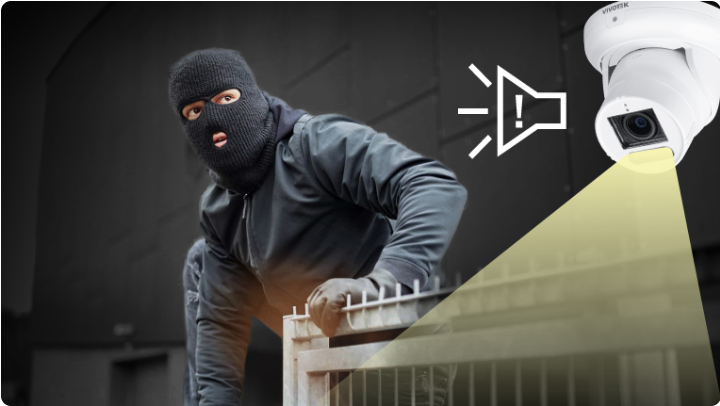 自動アラームによる侵入抑止機能