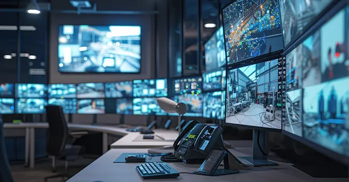 監視カメラの遠隔監視画像