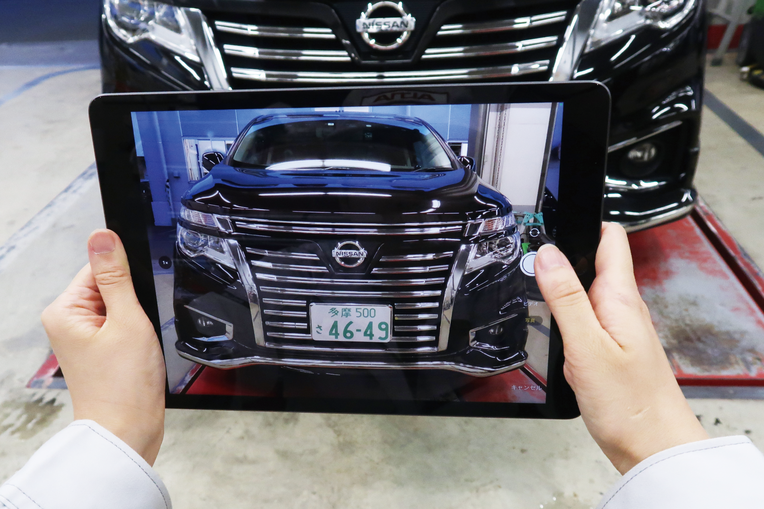 タブレット式ナンバー認識システム使用イメージ