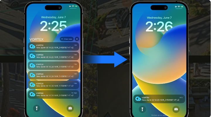 3つのアラームを1つに統合