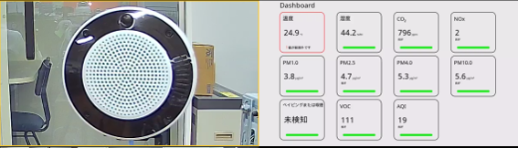 SK VMS上でカメラ映像と一緒に空気質情報を表示する